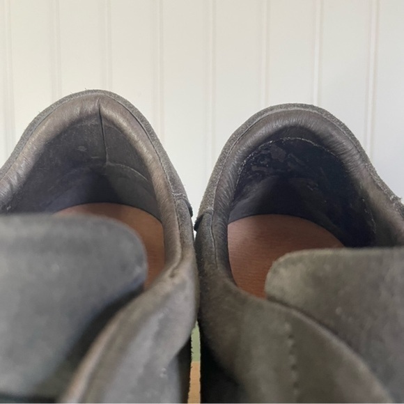 All Saints AYA Platform Laceless Slip On Sneakers in Steel Suede - Picture 5 of 11